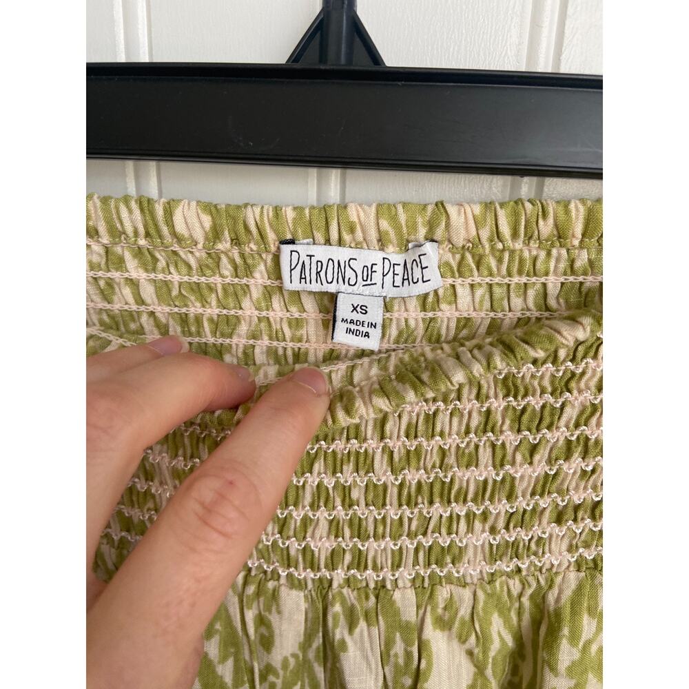 Patrons Of Peace Anthropologie Wide Leg Pants Womens XS Geometric Elastic Waist - Picture 4 of 5